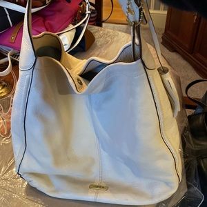Beige coach shoulder bag